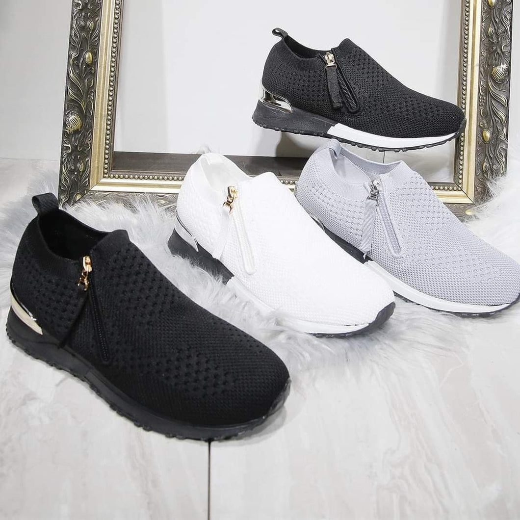 Shannon Zip Sock Trainers - 4 Colours