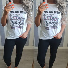 Autism Mum With Tattoos Top - White