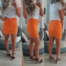 Denim Skirt - Orange